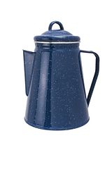 Emaille Kaffeekanne blau
